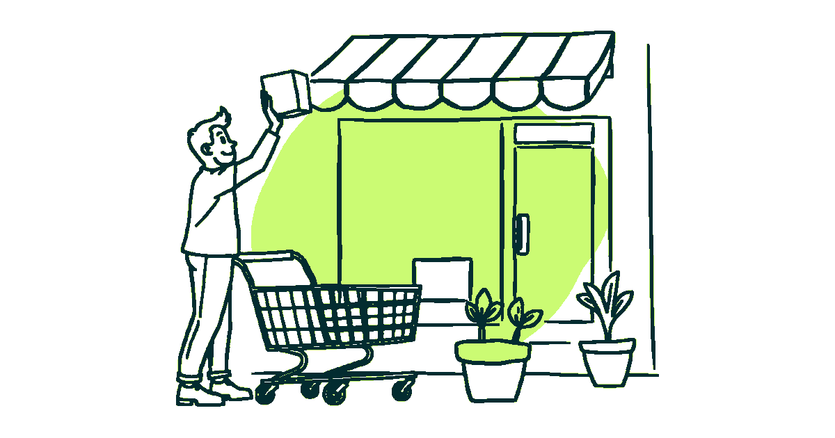 Ilustración editorial sobre montar una tienda online sin invertir al inicio