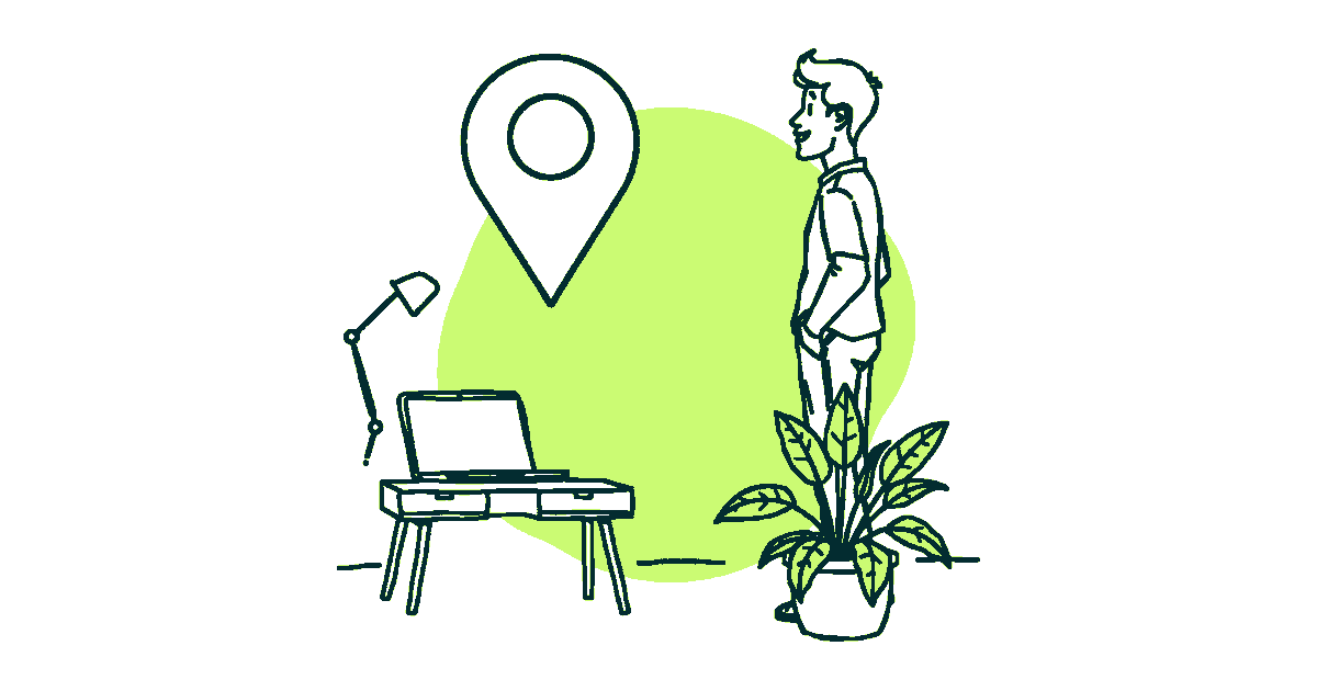 Ilustración editorial sobre la ficha de Google para negocios sin local físico