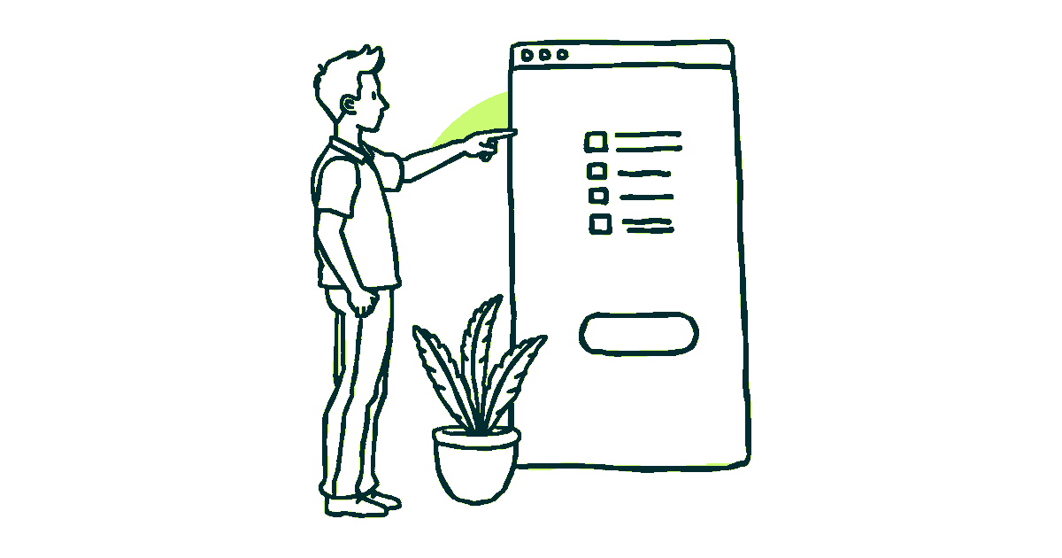 Ilustración editorial sobre la estructura de una landing page que convierte