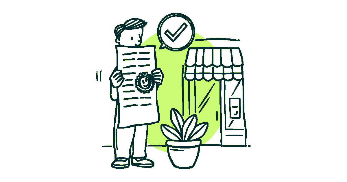 Ilustración editorial sobre los requisitos legales para vender online en Perú