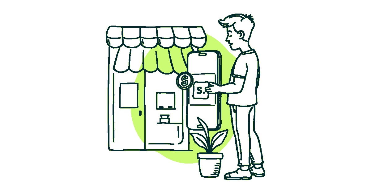 Ilustración editorial sobre cobrar en una tienda Shopify en Perú